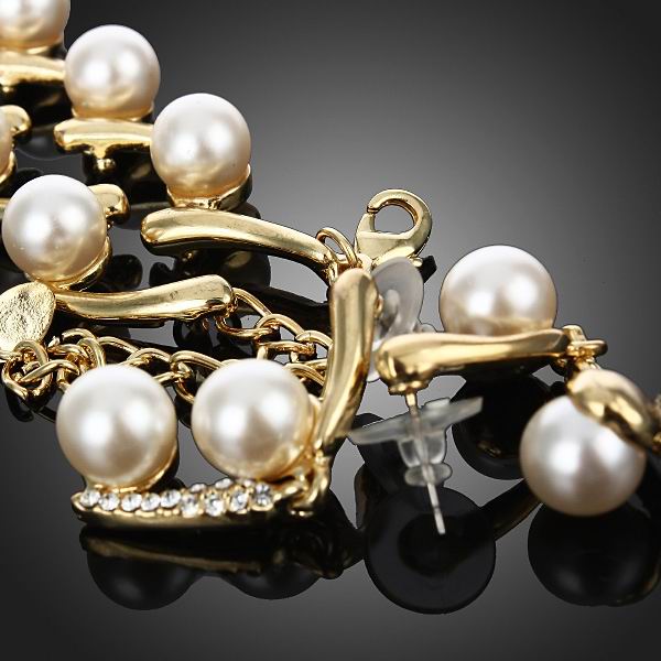 SWAROVSKI PEARLS n CRYSTAL NECKLACE EARRINGS SET